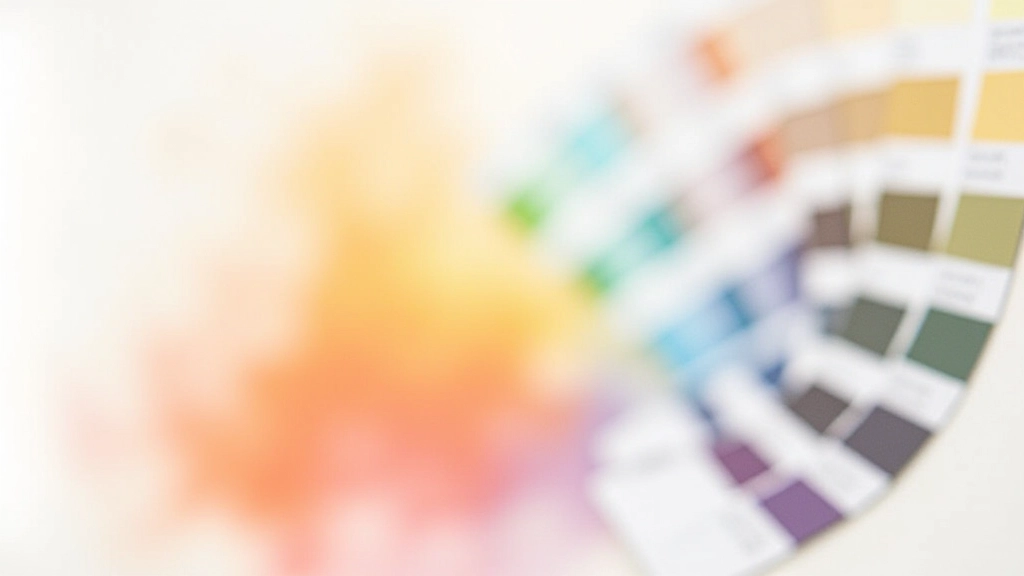 Palette de couleurs contrastées avec accent primaire vif sur fond neutre, montrant comment la couleur crée une hiérarchie visuelle instantanée