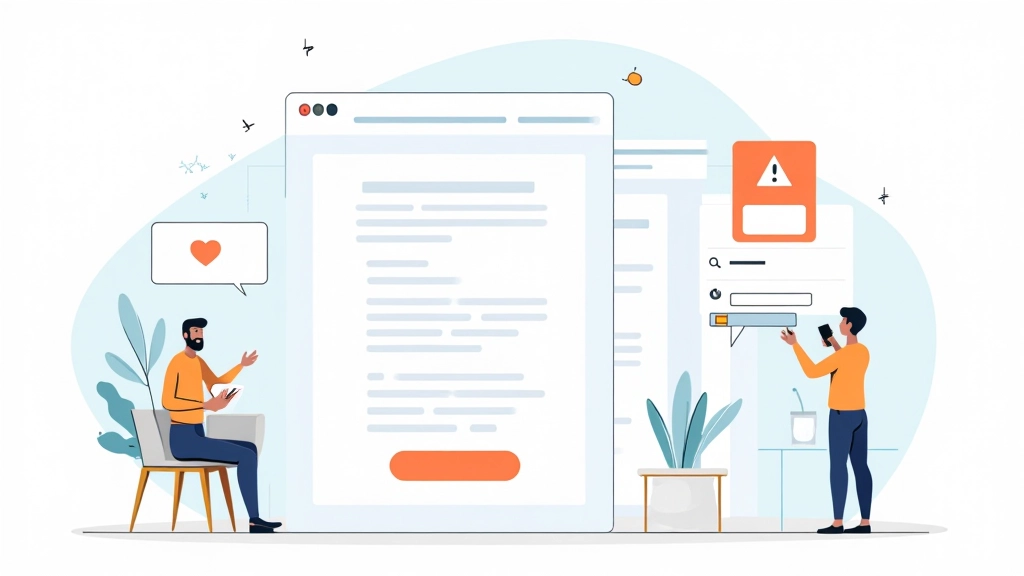 Illustration conceptuelle de la hiérarchie visuelle sur une page web avec éléments de différentes tailles