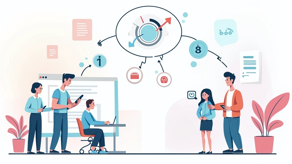 Illustration d'A/B testing avec variantes de pages et signaux de confiance belges comme labels de qualité et avis clients